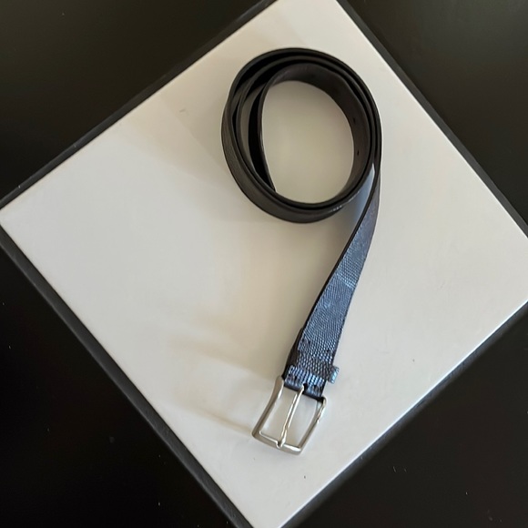 Men' s Brooks Brothers genuine Lizard skin belt dark brown size 36